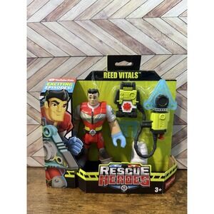 Fisher-Price Rescue Heroes Reed Vitals, 6-Inch Figure with Accessories Nice